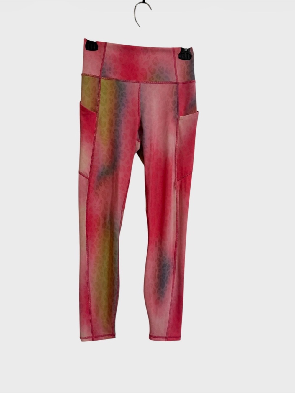 Fabletics Pink Ombre Leggings with Side Pockets